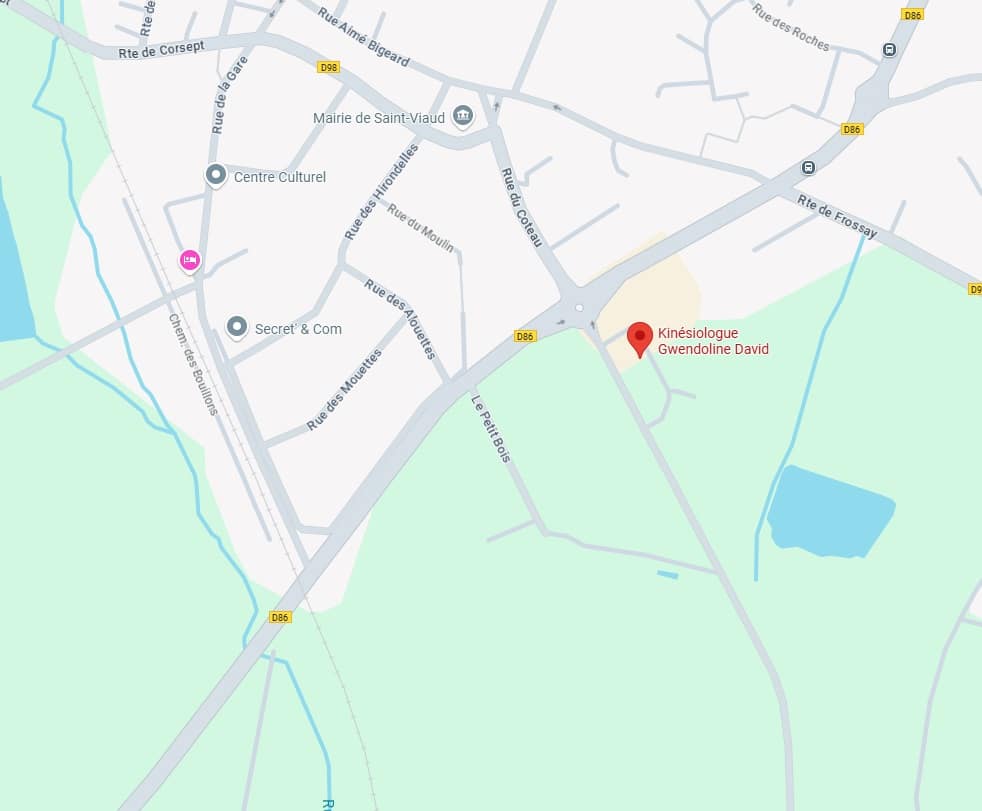 Carte de localisation de la kinésiologue certifiée Gwendoline David